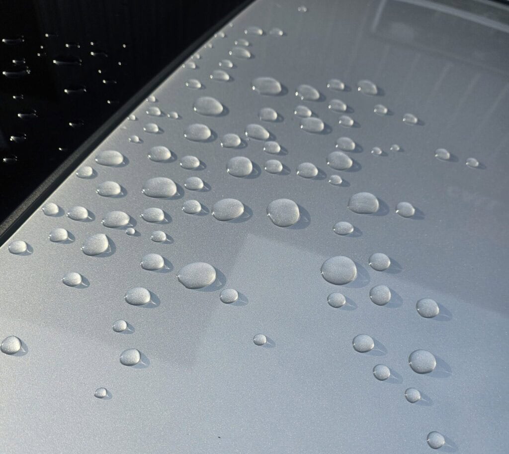 Ceramic coating protecting car paint in Newfoundland winter